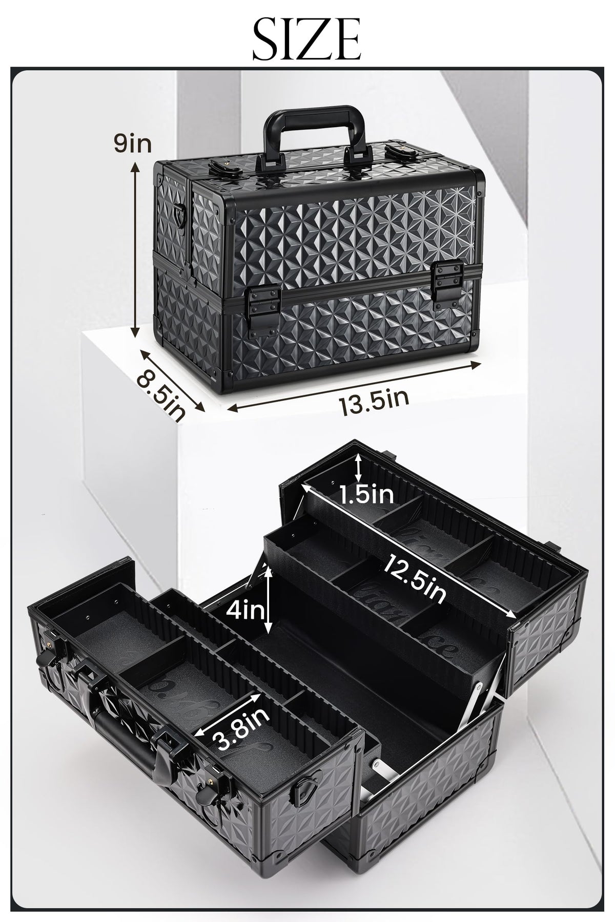 Joligrace travel-ready case with non-slip handle ensures comfortable transport