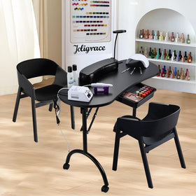 Joligrace manicure table travel ready setup suits mobile nail techs