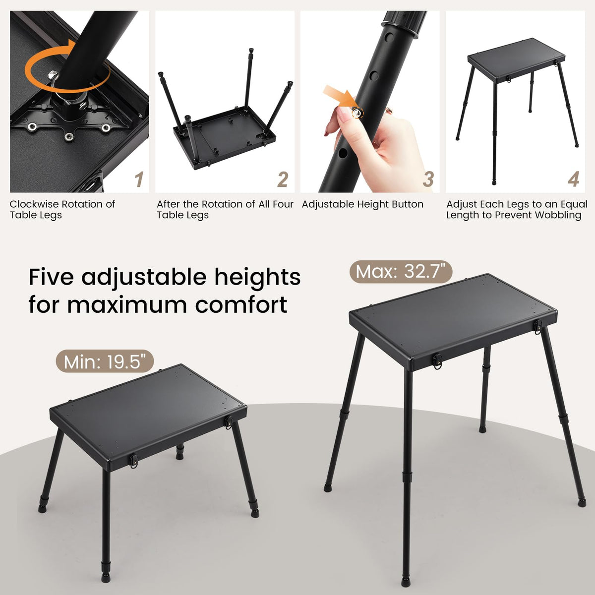 Joligrace mobile large drawers secure tools during transit