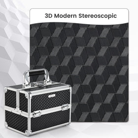 Joligrace modern black makeup case with sturdy corners
