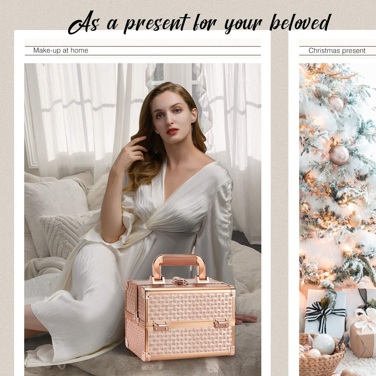 Joligrace portable cosmetics storage keeps essentials tidy at home or on the road.