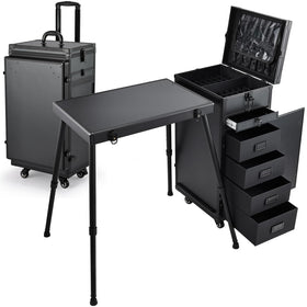 Joligrace rolling manicure table with five drawers for organized mobile work