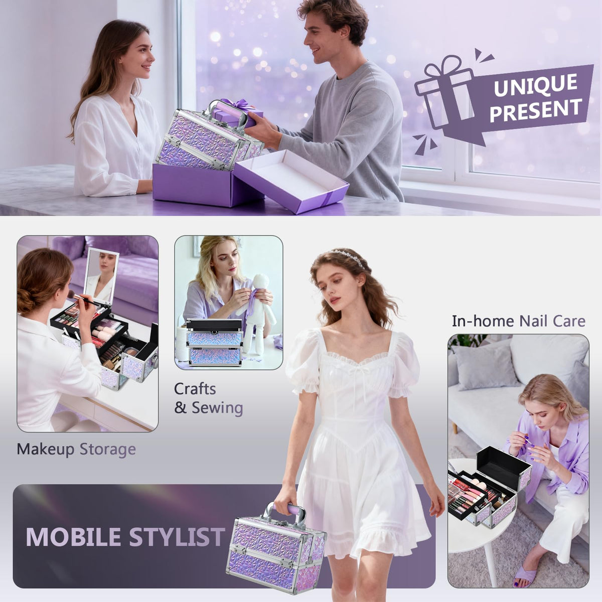 Joligrace stain-proof bottom keeps trays clean after use.