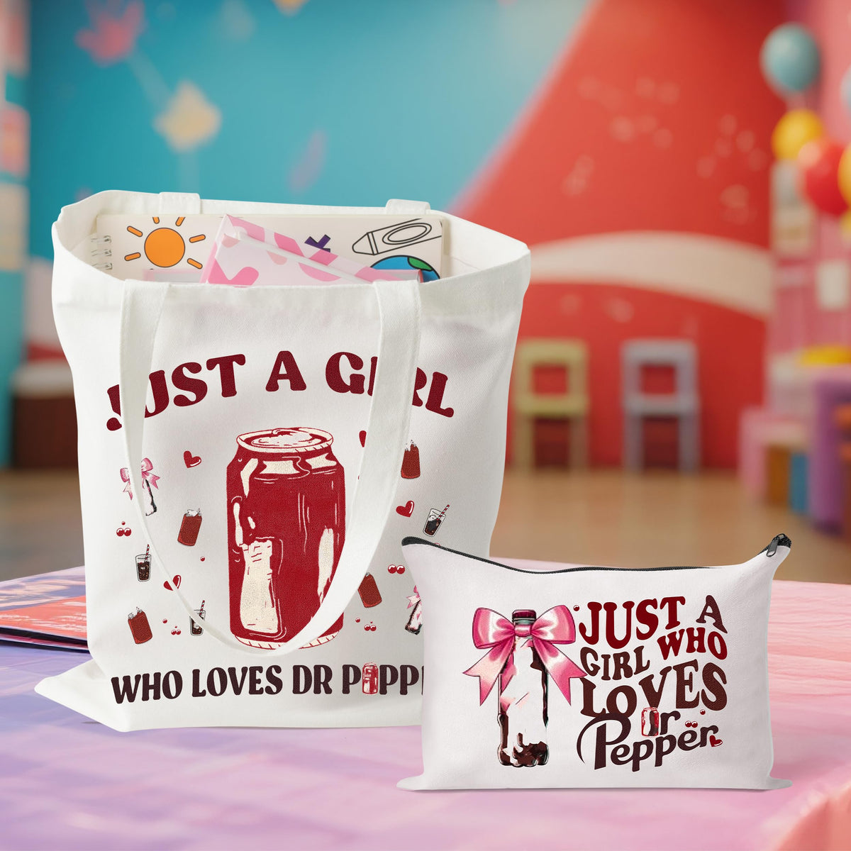 Jollaroo Drinks Lovers makeup pouch, compact and convenient for on-the-go.