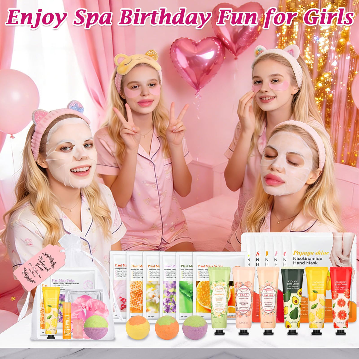 Jollidecor spa party hand masks designed for soft, hydrated hands during sleepovers.