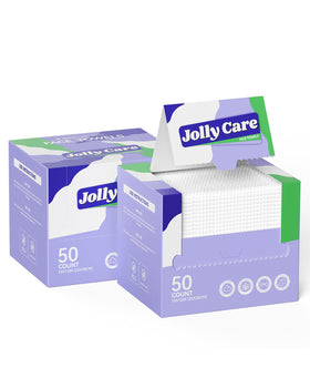 Jolly Care disposable face towels 10x12 soft texture for gentle cleansing.