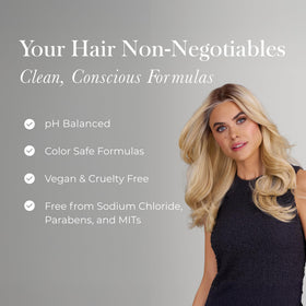 Jon Renau Argan Smooth Conditioner closeup cream texture delivers detangling ease.