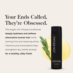 Jon Renau Argan Smooth Conditioner pump dispenses lightweight moisture for daily wear.