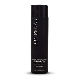 Jon Renau Argan Smooth Lather demonstrates a gentle cleanse for moisturized wig hair.