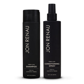 Jon Renau Fiber Love shampoo bottle for gentle cleansing preserving wig texture