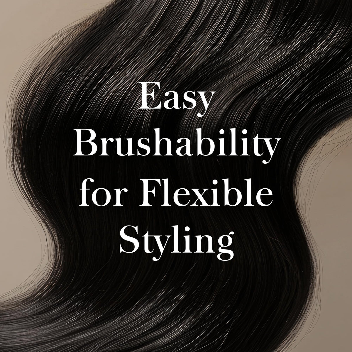 Jon Renau Flexible Holding Spray enables brushable finish with natural texture.