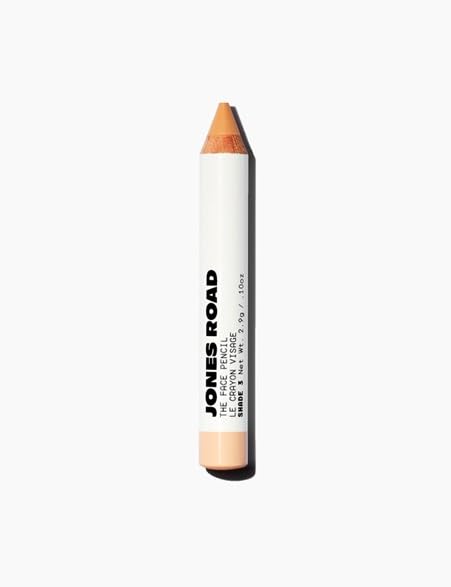 Jones Road The Face Pencil Shade 03 swatches reveal yellow undertones for fair skin.