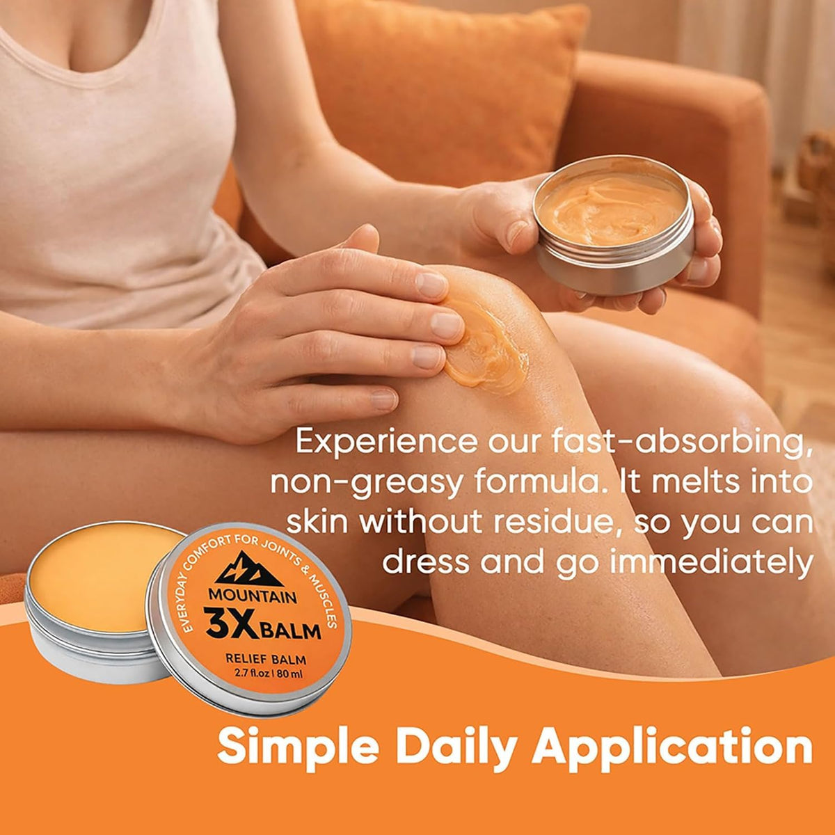 JONKEYPENY Mountain 3X Relief Balm applied on neck area for targeted comfort