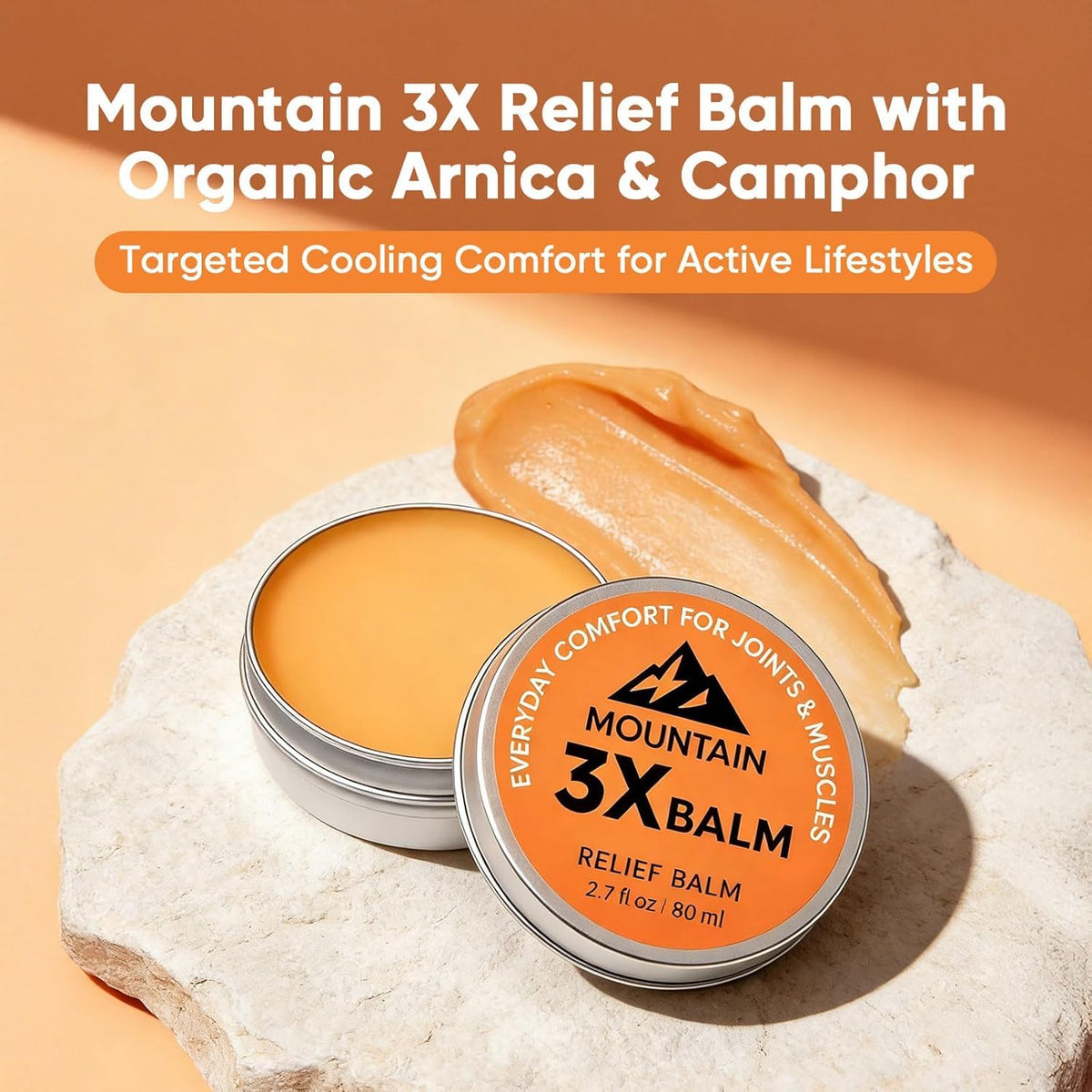 Organic Arnica and Camphor hint in JONKEYPENY Mountain 3X Relief Balm