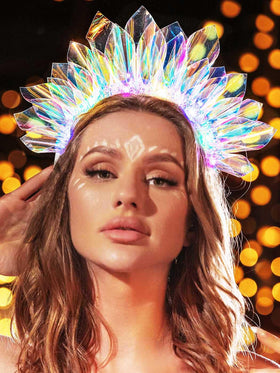 JONKY dreamy blue translucent crown adds fashion-tech flair to outfits.