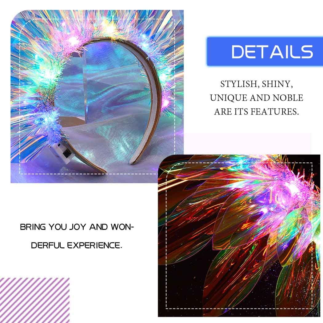 JONKY glow-in-the-dark headpiece is ideal for festivals and nightlife.