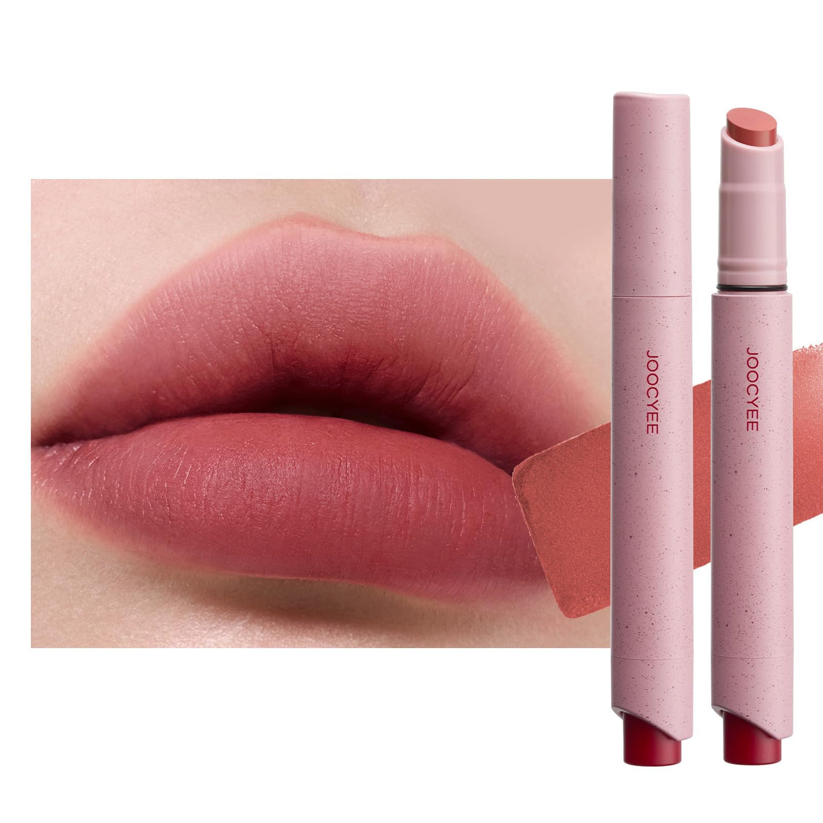 Joocyee Velvet Rouge Matte lipstick cap close-up for daily wear