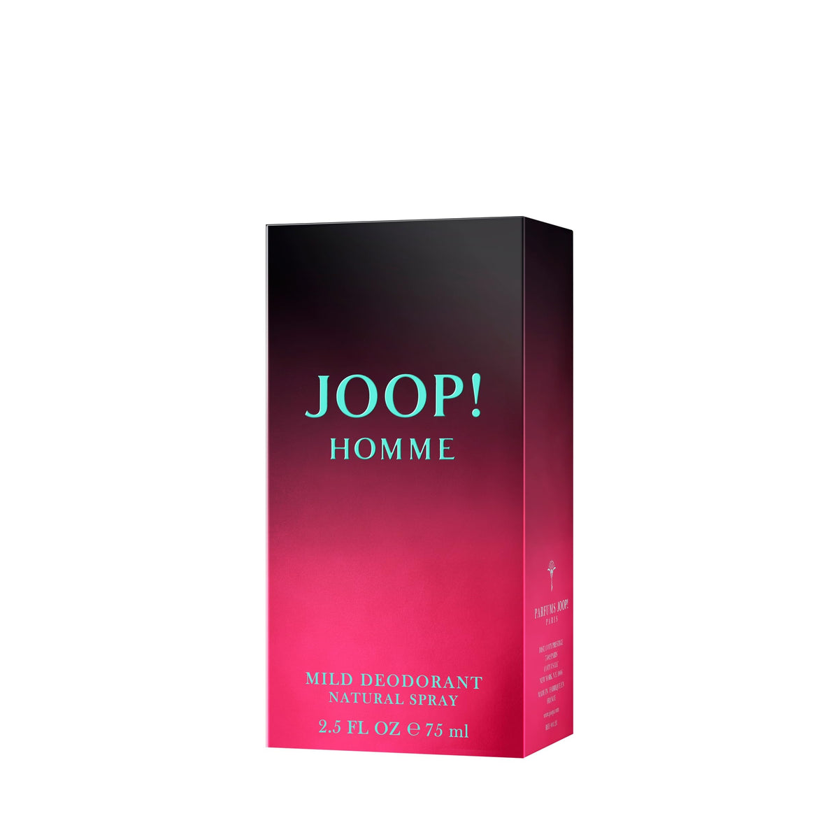 Compact two and a half ounce Joop! Homme spray for on-the-go use