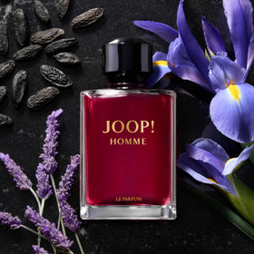 Joop! Homme Le Parfum cap closeup highlights premium craftsmanship and aroma.