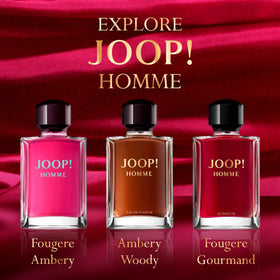 Joop! Homme Le Parfum bottle back view reveals ergonomic silhouette and balance.