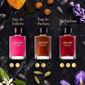 Joop! Homme Le Parfum packaging box highlights gift-ready presentation.