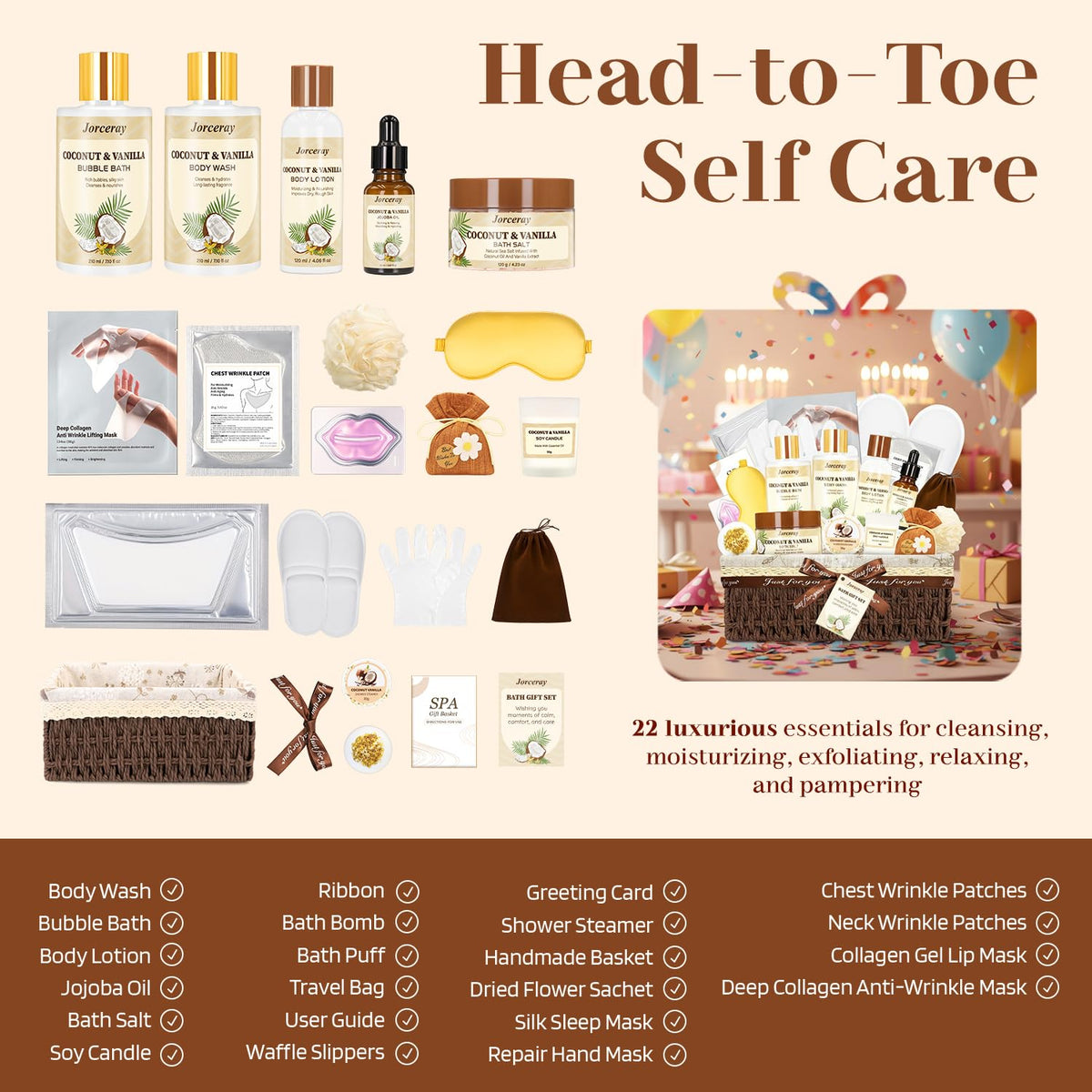 Jorceray jojoba oil and vitamin E nourish dry skin deeply.