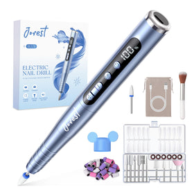 JOREST electric nail drill kit with six-speed control for precise shaping.