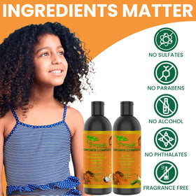 J' Organic Solutions Biotin Hydrating Shampoo label closeup highlighting clean, sulfate-free formula.