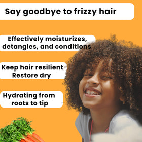 J'Organic Solutions carrot and argan leave-in detangler nourishes curly hair.