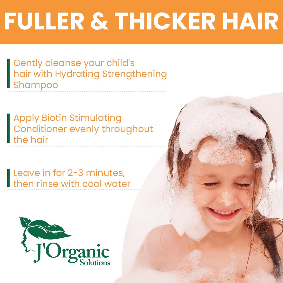 J' Organic Solutions Strengthening Conditioner label closeup showing vitamins for healthy growth.