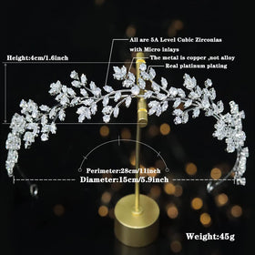 Perimeter detail shows zircon stones around the tiara