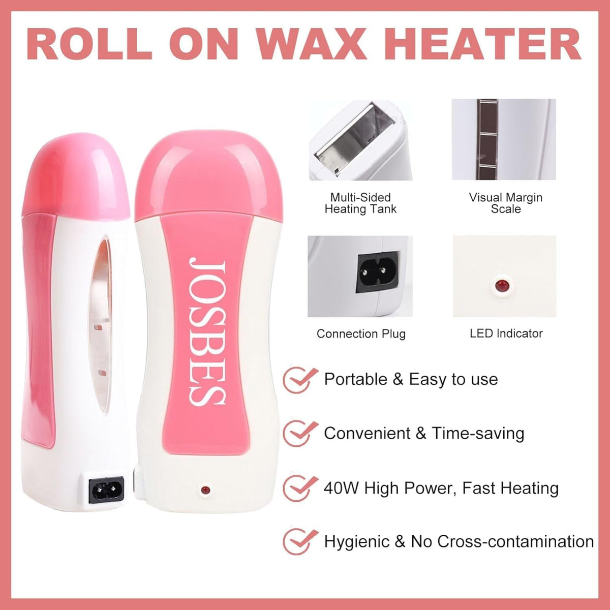 JOSBES honey wax cartridge refill with hypoallergenic formula.