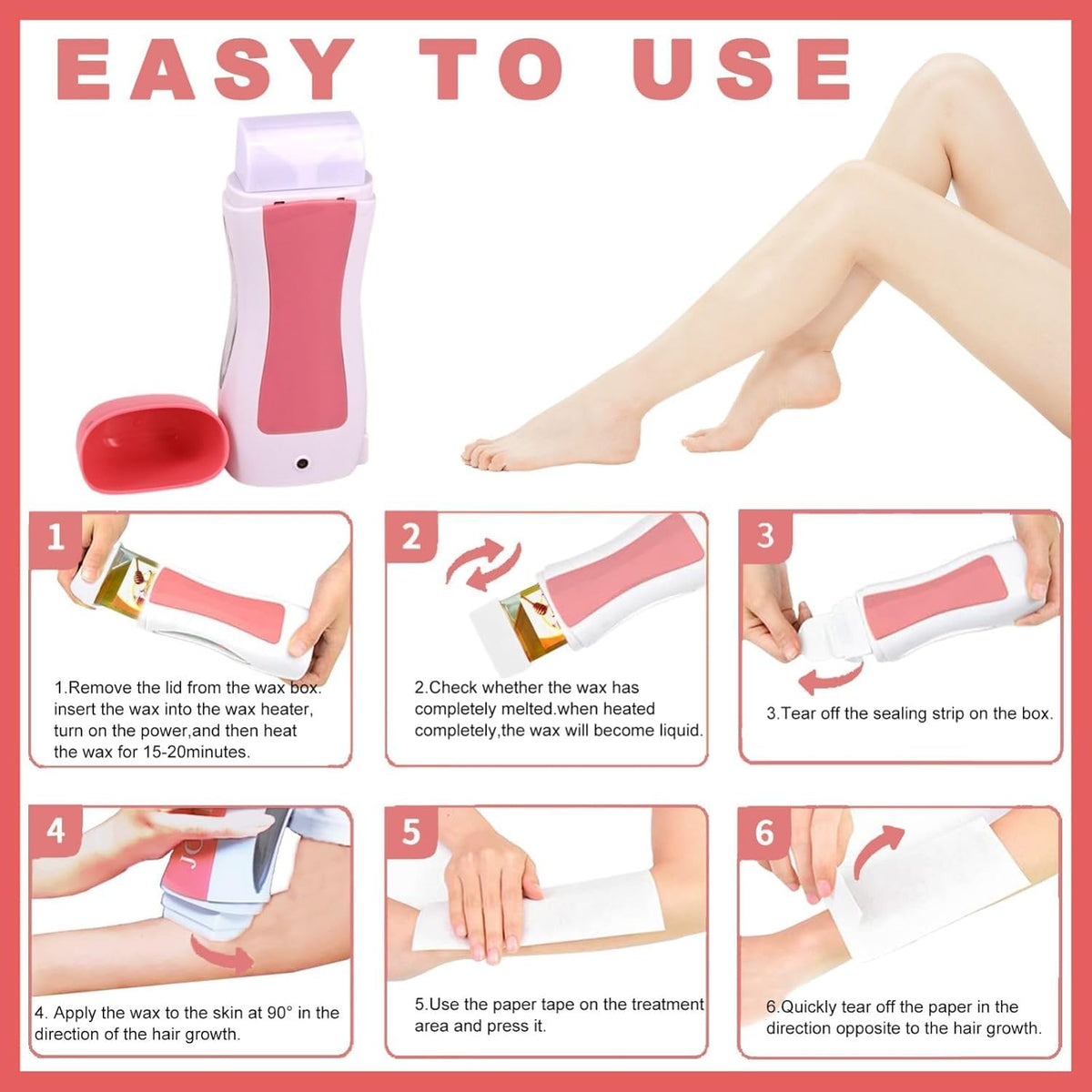 JOSBES roll-on wax application for smooth, controlled coverage.