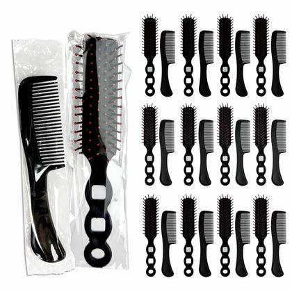 JoseHana hairbrush and comb set bulk packaging for easy restocking and donation.