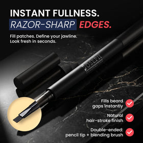Joseph Signature Line waterproof formula keeps beard definition through daily activities.
