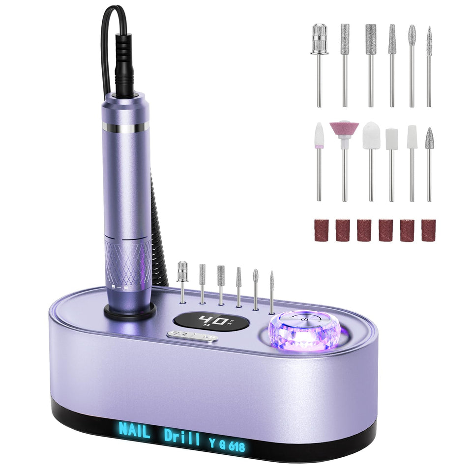 JOSGLOI electric nail drill with LCD display for precise speed control during manicures.