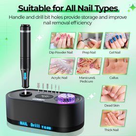  Twelve drill bits included for grinding, carving, and polishing