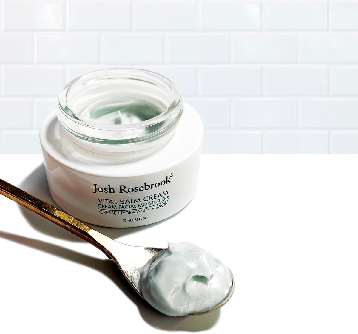 Josh Rosebrook Vital Balm Cream application routine demonstrates easy step.