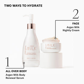 Lightweight, non-greasy texture of Josie Maran Argan Milk Body Serum