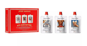Josie Maran Bite-Sized Butters gift set packaging ideal for travel hydration.