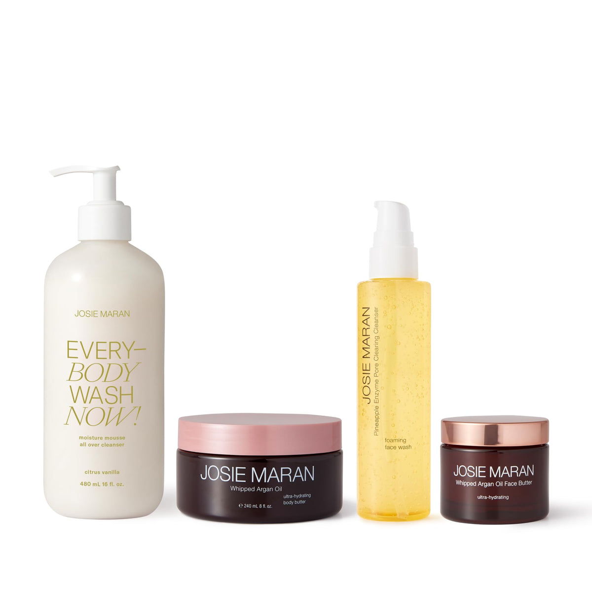 Josie Maran EveryBODY Wash Now bottle for hydrating cleansing