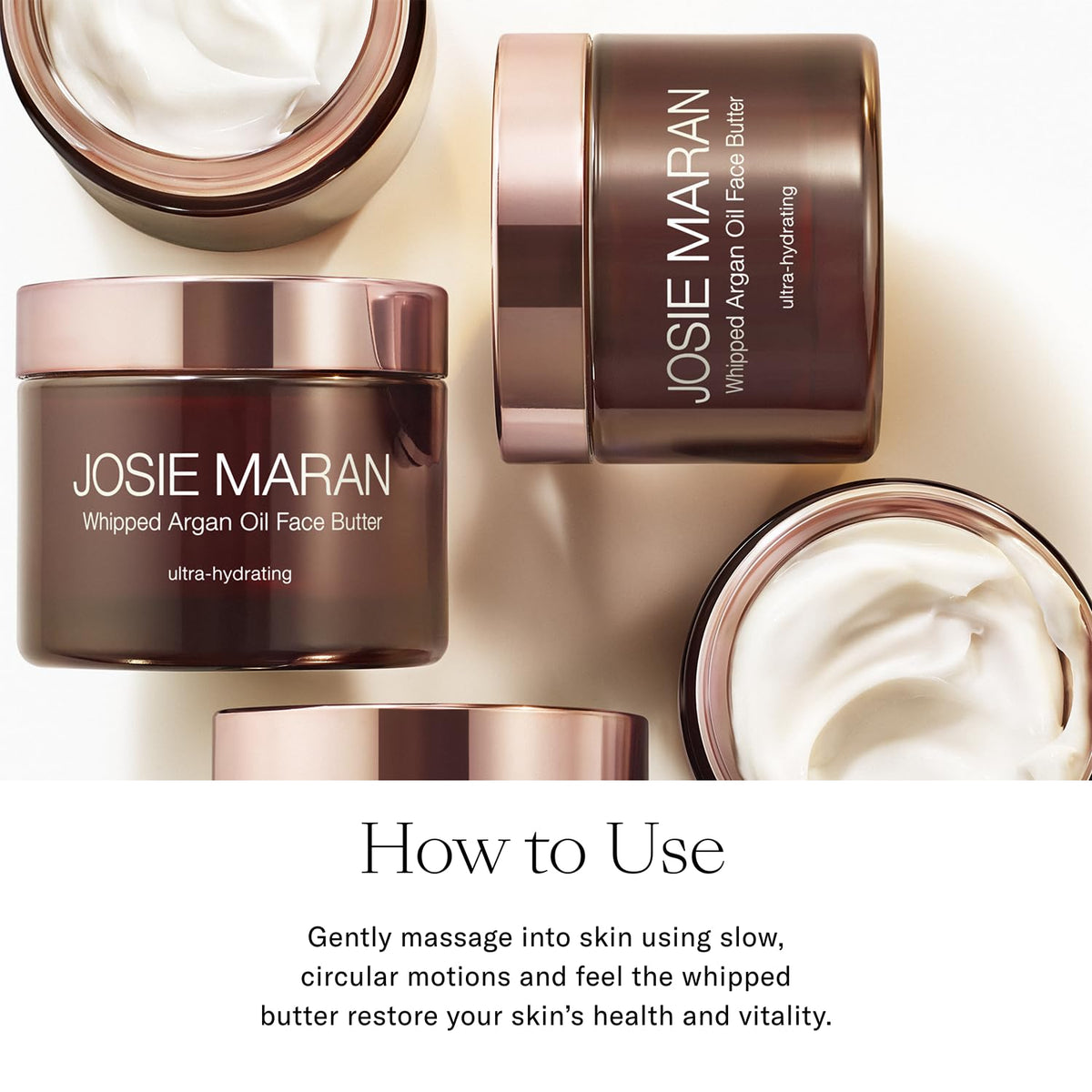 Josie Maran Cali Glow routine setup image for easy self-care