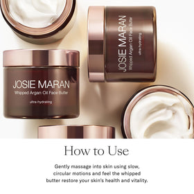 Josie Maran Cali Glow routine setup image for easy self-care