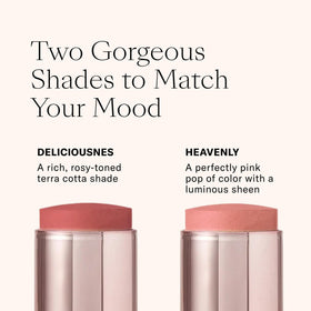 Josie Maran creamy argan balm formula hydrates lips and skin.
