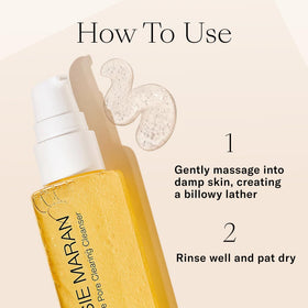 Josie Maran Pineapple Enzyme Foaming Cleanser exfoliation action demonstrating gentle texture
