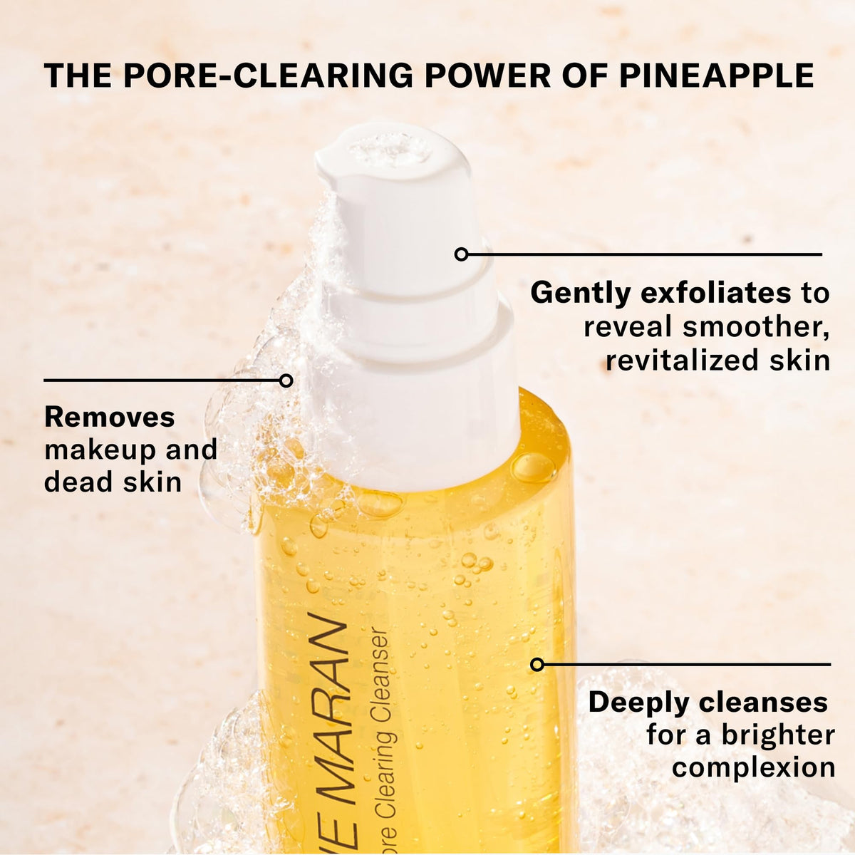 Josie Maran Pineapple Enzyme Foaming Cleanser ingredients highlight pineapple enzymes and lactic acid