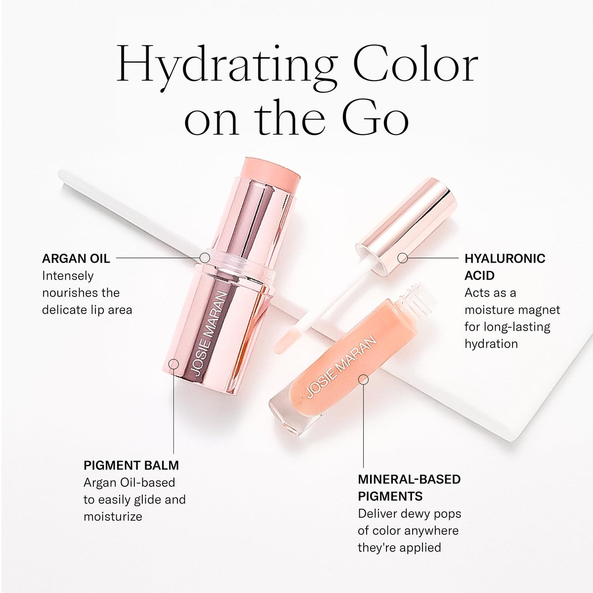 Josie Maran soft dewy finish provides natural glow with every stroke.