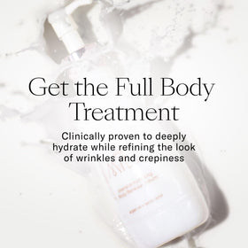 Josie Maran three-piece set displayed for daily body care routine.