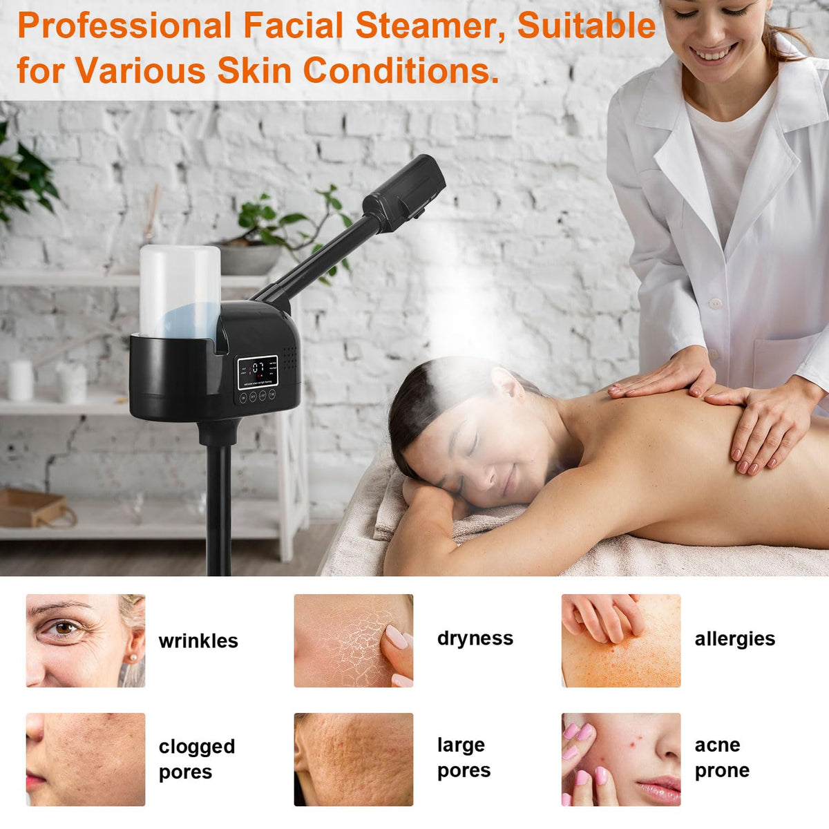 Jostzhxin steamer head rotates 360 degrees for flexibility