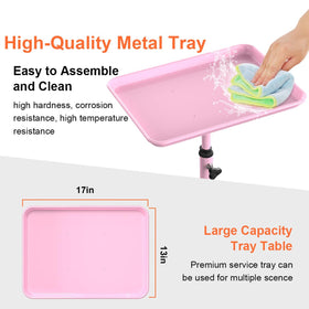 JOSTZHXIN salon tray cart durable metal construction resists corrosion.